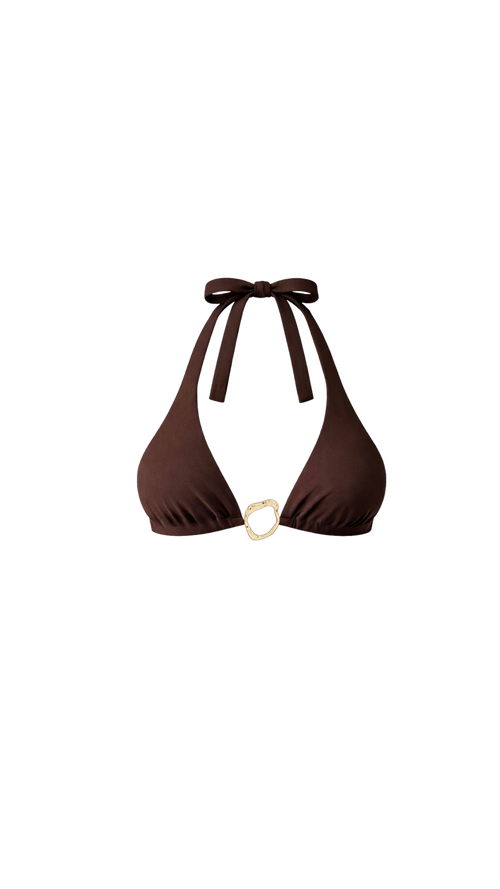 Halter Triangle Top - Espresso